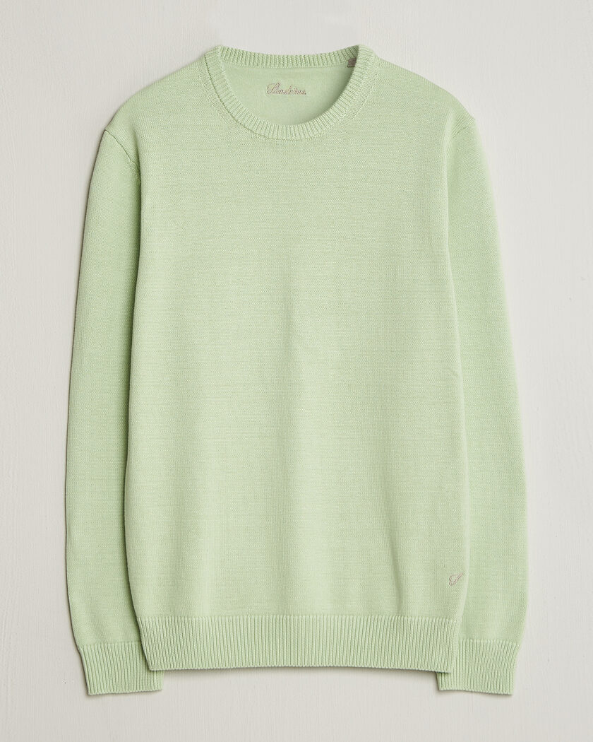 Stenströms Organic Cotton Knitted Sweater Light Green – Grön