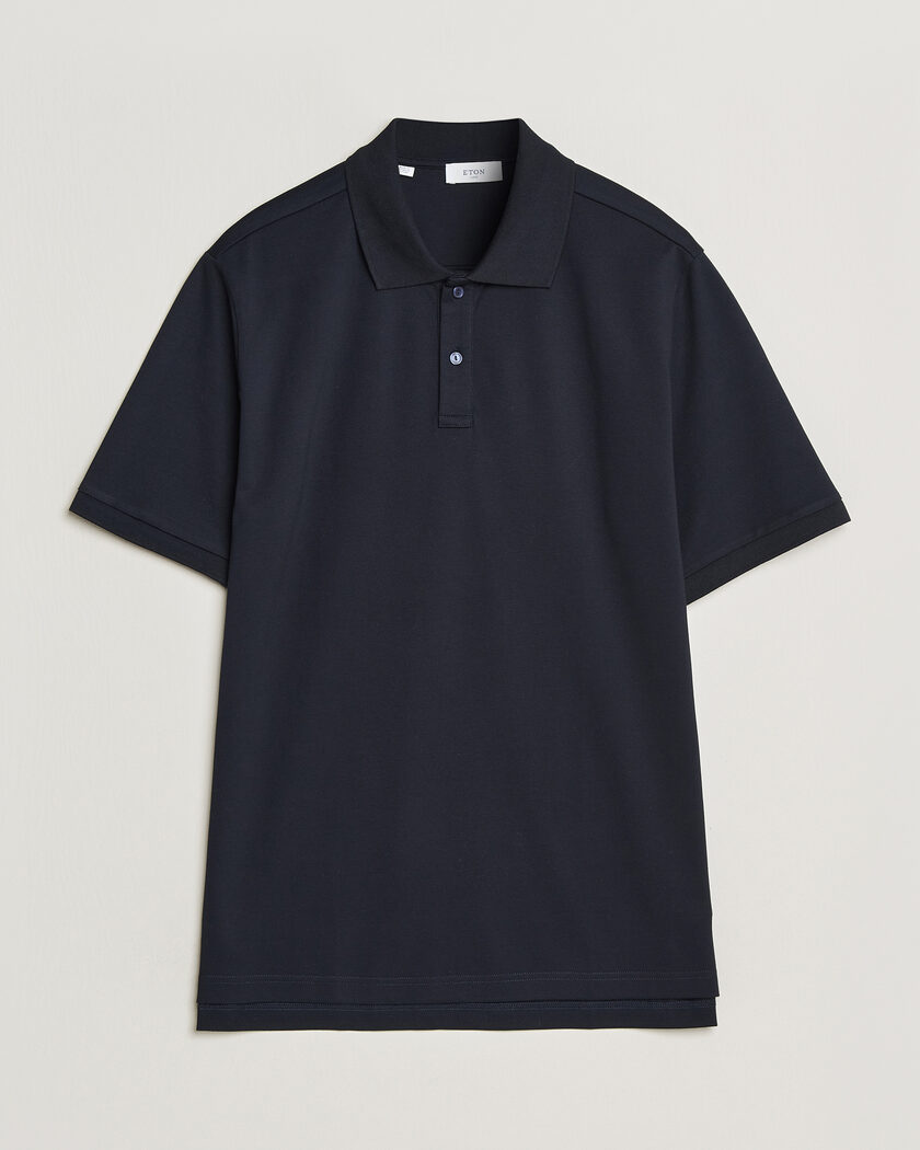 Eton Pima Pique Polo Navy Blue – Blå