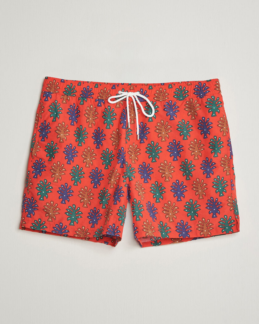 Drake's Trees Drawstring Swimshorts Tomato – Röd