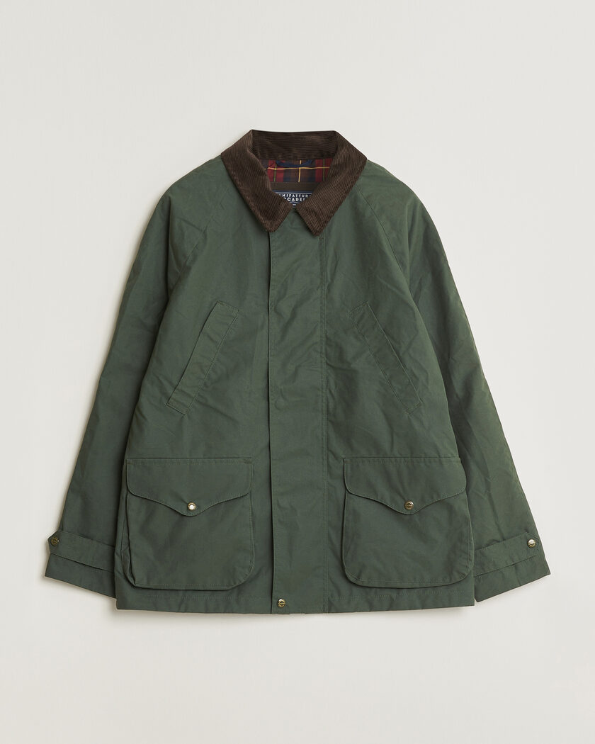 Manifattura Ceccarelli Dry Wax Rain Caban Dark Green – Grön