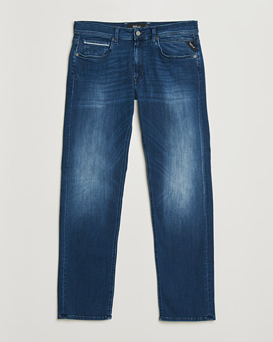 Replay Grover Straight Fit Hyperflex Jeans Dark Blue – Blå