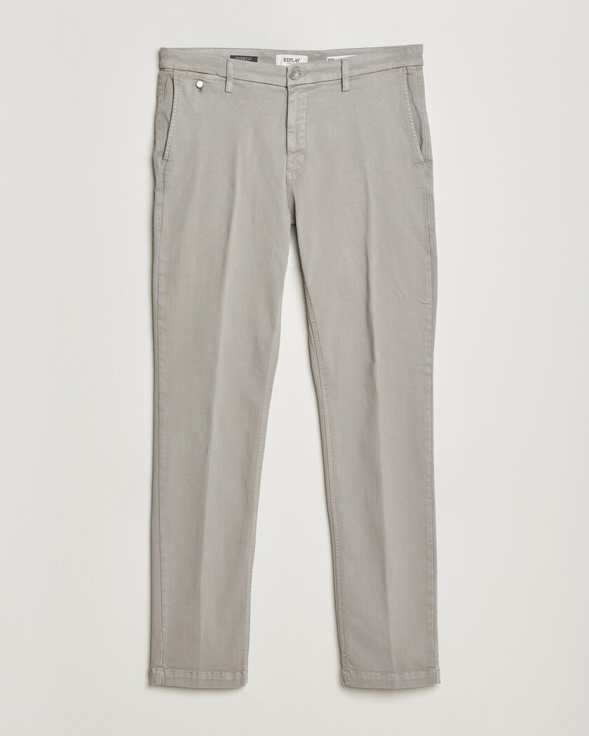 Replay Benni Hyperflex X-Lite Chinos Light Grey – Grå