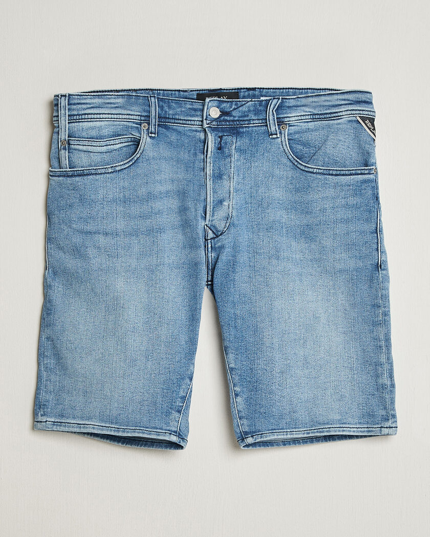 Replay RBJ981 Stretch Denim Shorts Light Blue – Blå