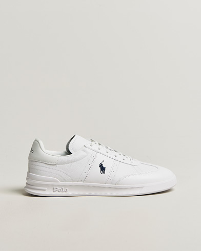 Polo Ralph Lauren Aera Grained Leather Sneakers White/Navy – Vit