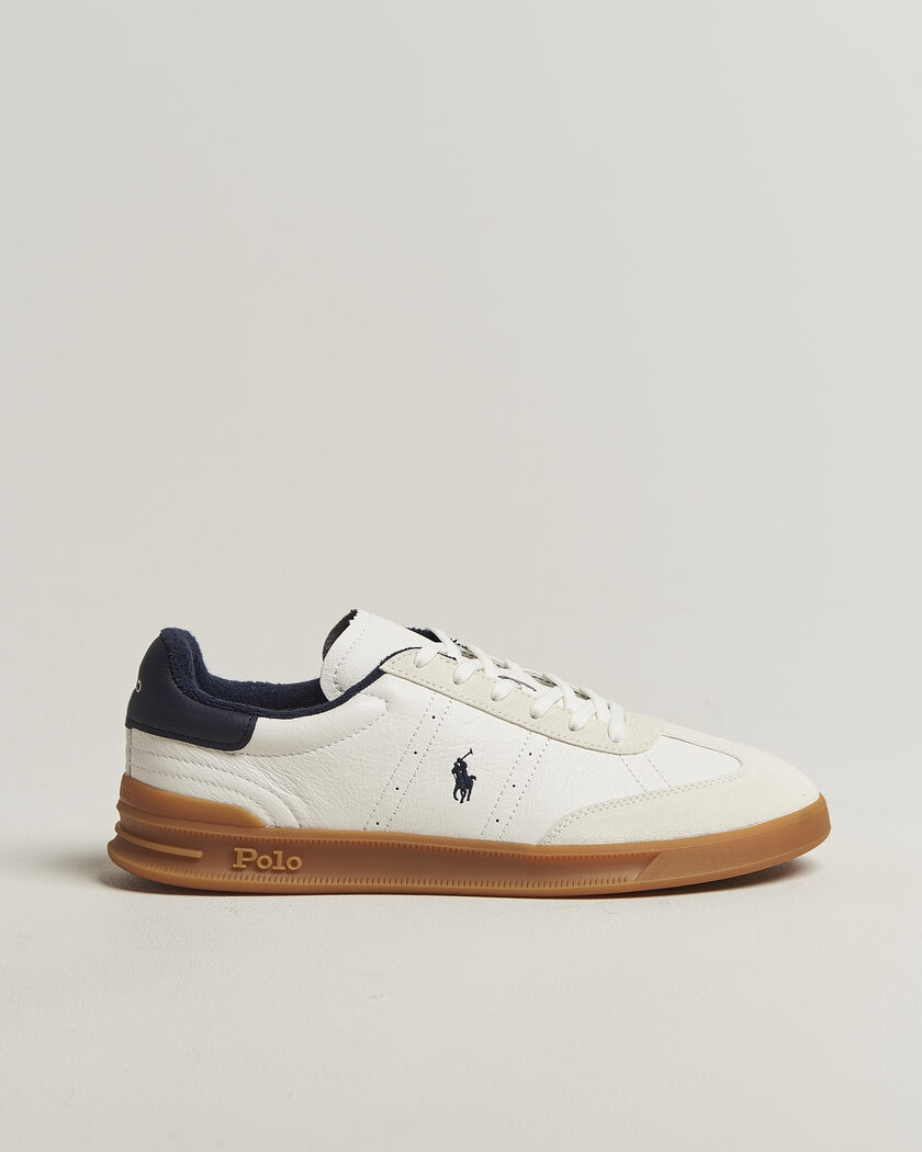 Polo Ralph Lauren Aera Leather Sneakers Deckwash White/Navy – Vit