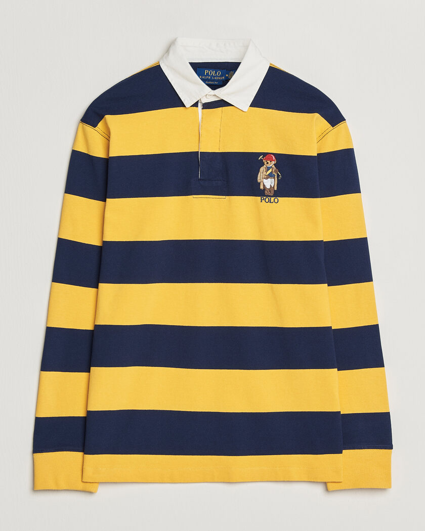 Polo Ralph Lauren Jersey Striped Rugger Newport Navy/Gold – Gul