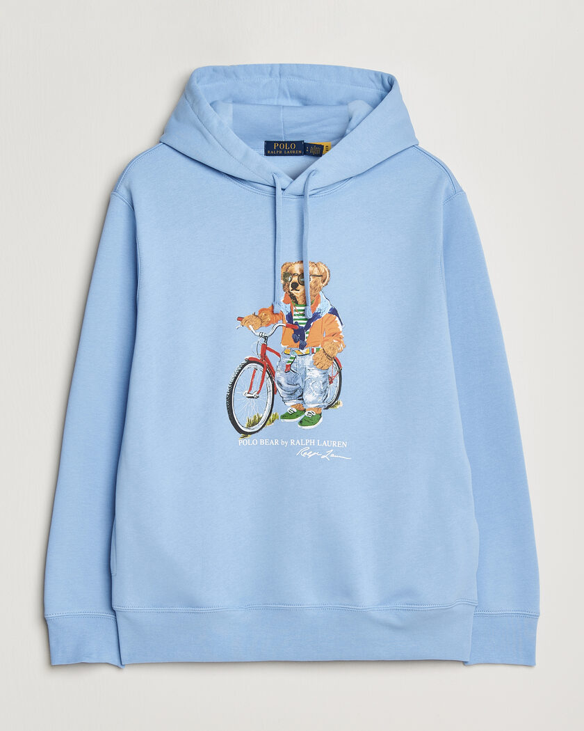 Polo Ralph Lauren Fleece Bear Hoodie Austin Blue – Blå