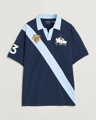 Polo Ralph Lauren Diagonal Striped Polo Newport Navy – Blå