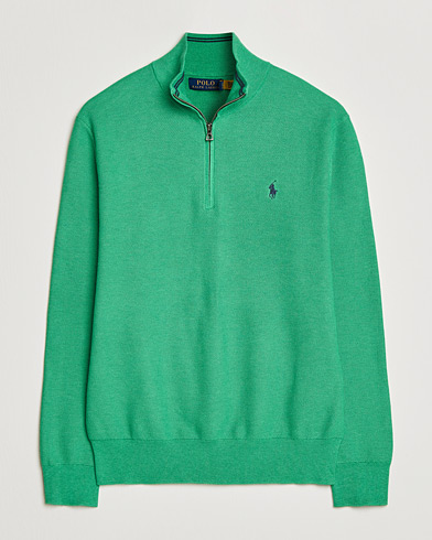Polo Ralph Lauren Textured Half Zip Palm Green Heather – Grön