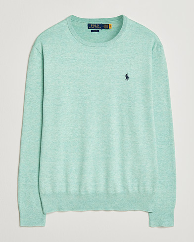 Polo Ralph Lauren Cotton Crew Neck Sweater Green Heather – Grön