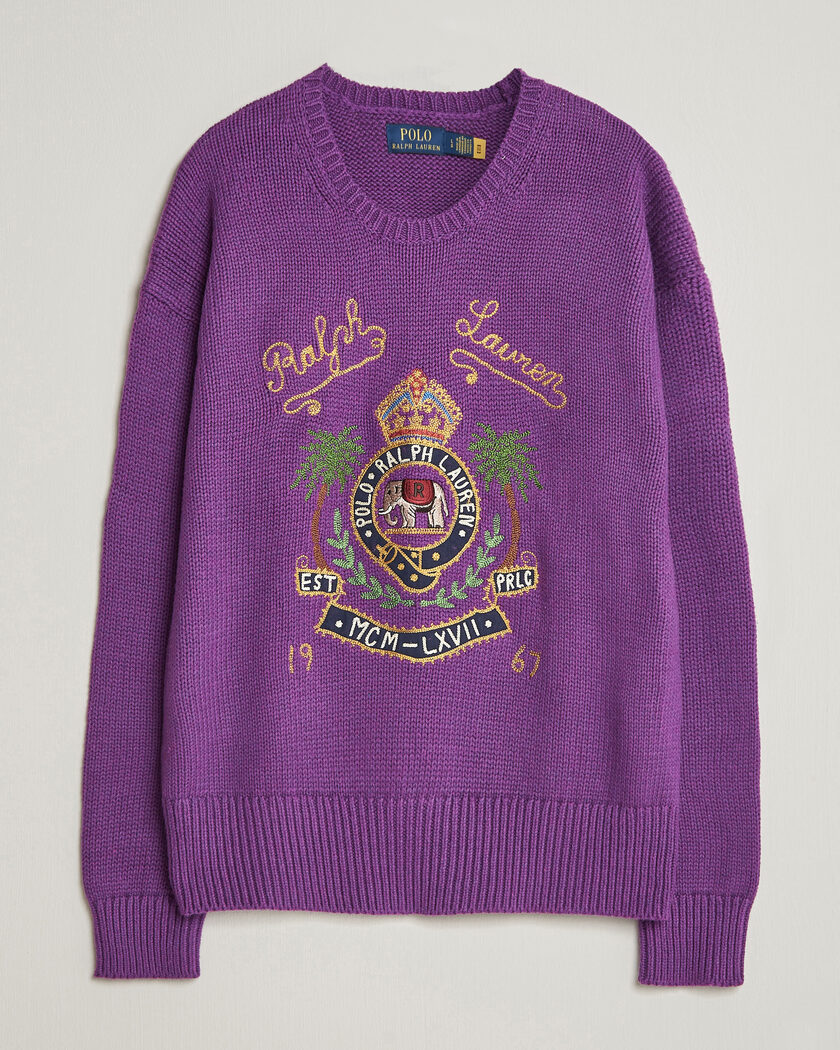 Polo Ralph Lauren Cotton Logo Sweater Purple Heahter – Lila