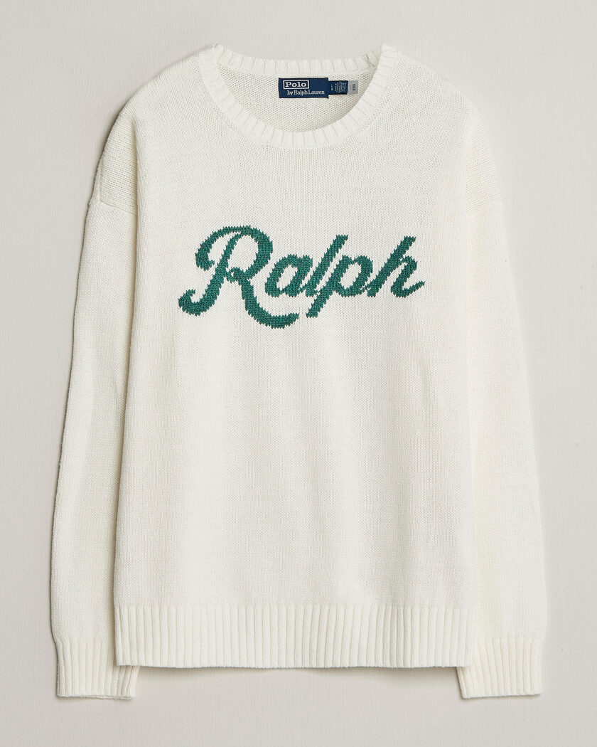 Polo Ralph Lauren Linen Blend Sweater Deckwash White – Vit