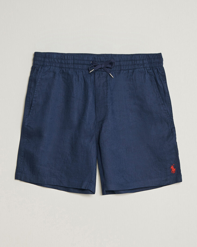 Polo Ralph Lauren Dyed Linen Shorts Newport Navy, Herr, Linneshorts, Blå, Storlek S