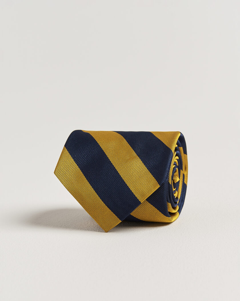 Polo Ralph Lauren Striped Club Tie Navy/Gold – Gul