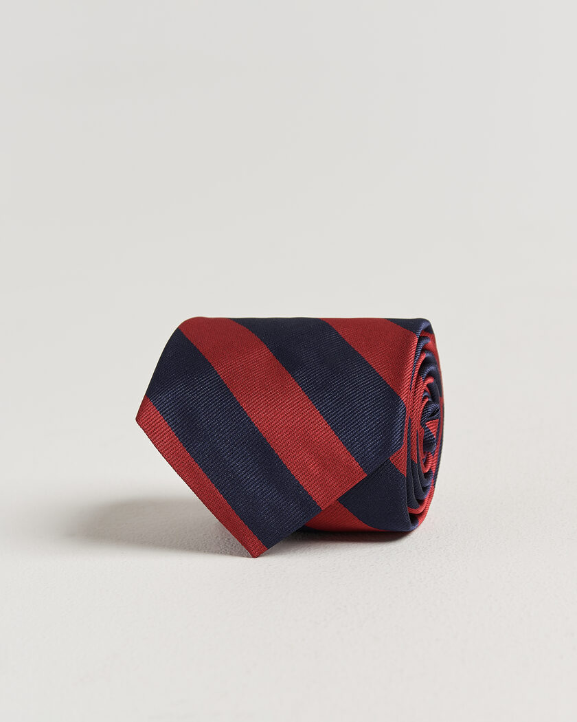 Polo Ralph Lauren Striped Club Tie Navy/Red – Blå