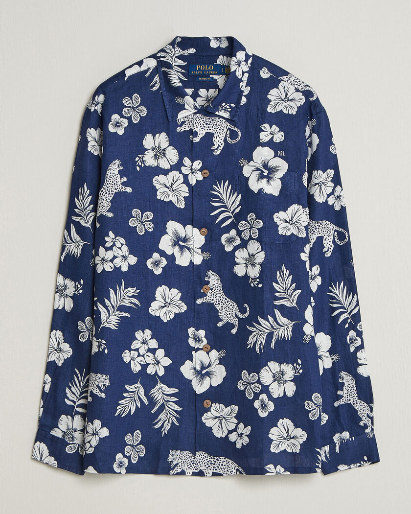  Polo Ralph Lauren Jaguar Camp Shirt Tropical – Blå