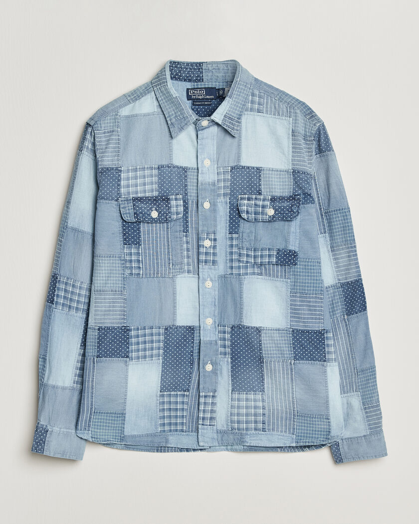 Polo Ralph Lauren Indigo Patchwork Shirt Blue – Blå