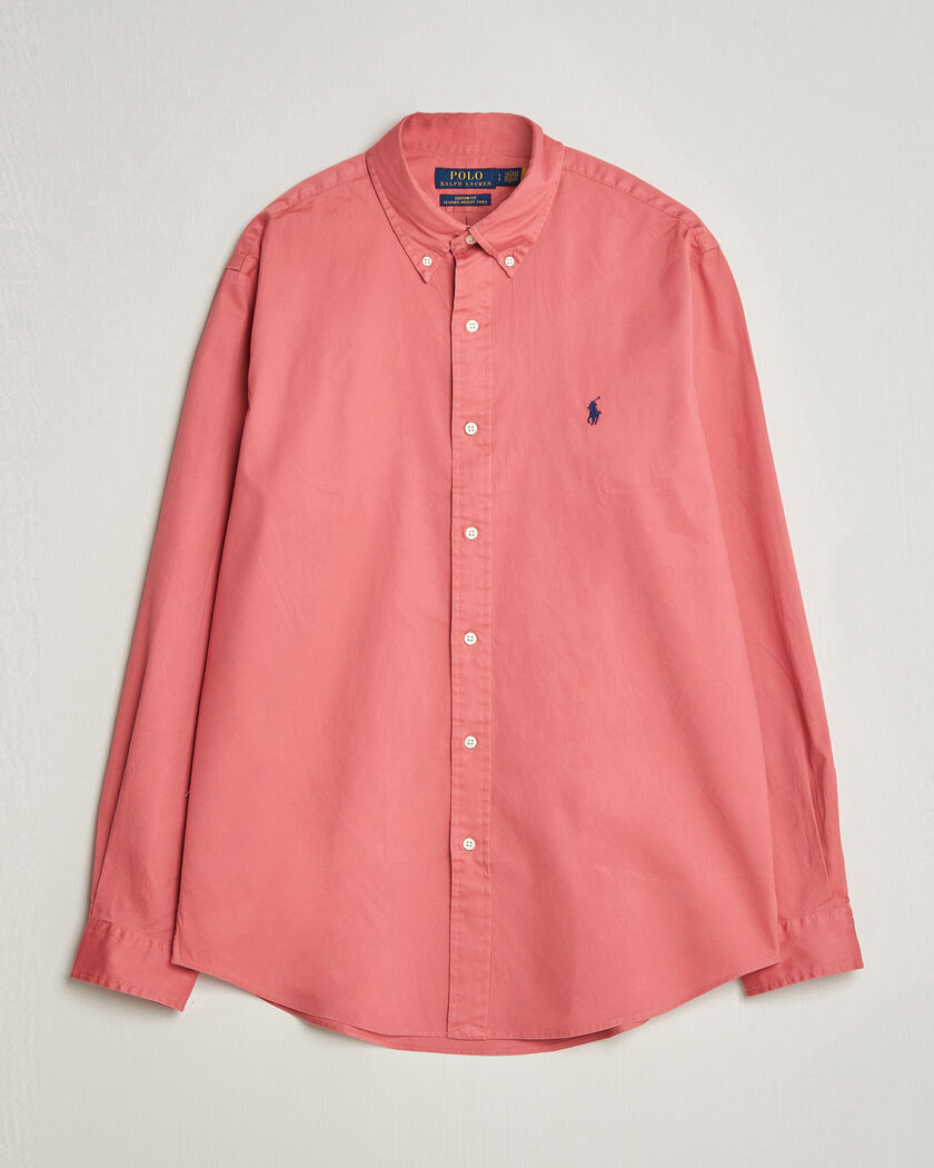 Polo Ralph Lauren Custom Fit Garment Twill Shirt Adirondack Berry – Röd