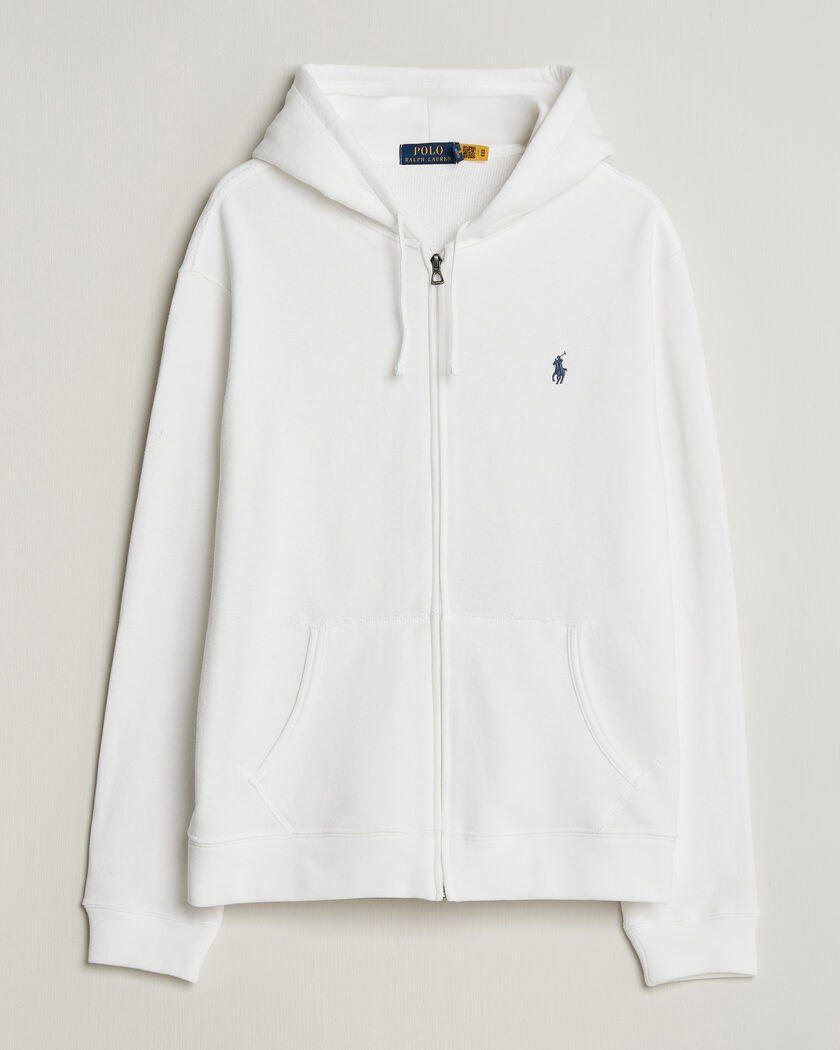 Polo Ralph Lauren Island Terry Full Zip Hoodie White – Vit