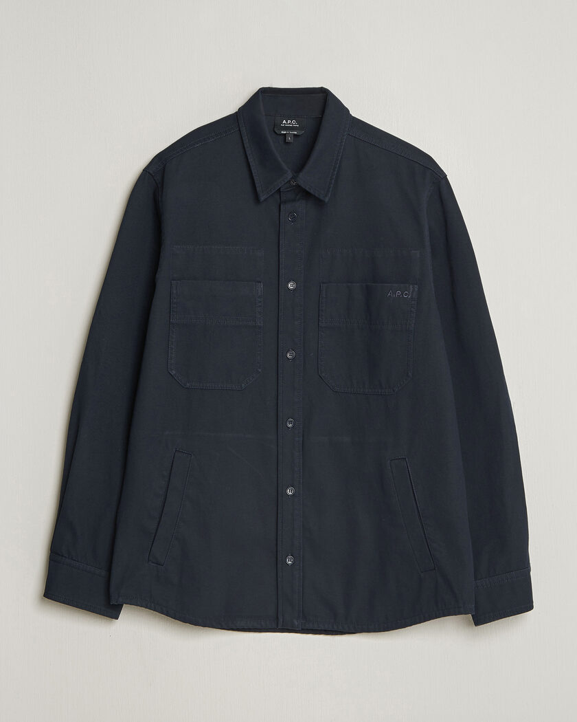 A.P.C. Noah Cotton Overshirt Dark Navy – Blå