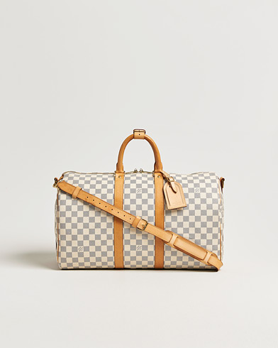 Louis Vuitton Pre-Owned Keepall Bandouliére 45 Damier Azur