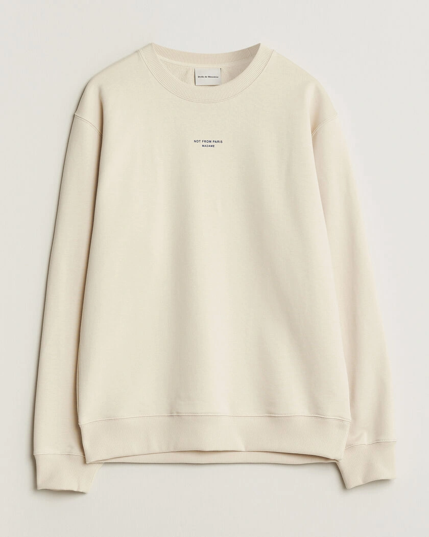 Drôle de Monsieur Classic Slogan Sweatshirt Sand – Beige