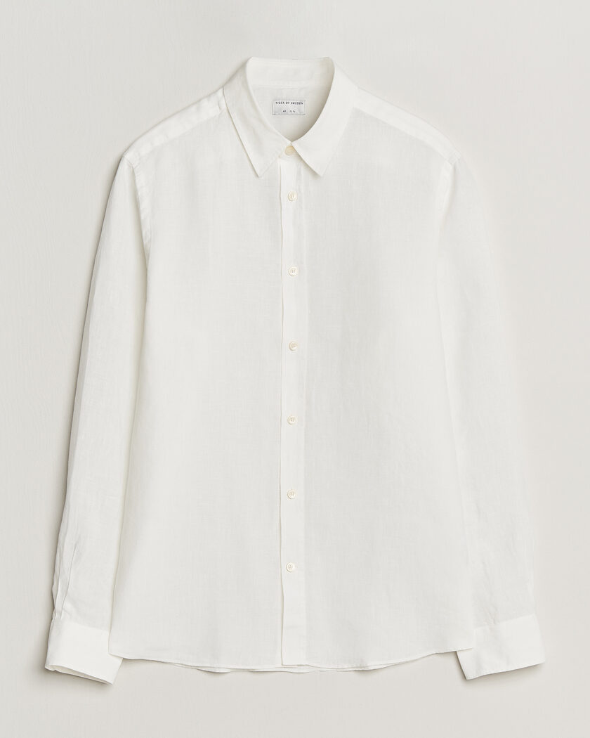 Tiger of Sweden Spenser Linen Shirt Off White – Vit