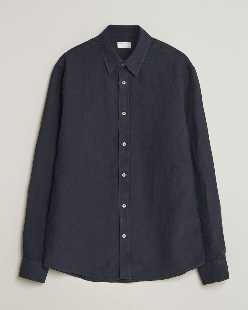 Tiger of Sweden Spenser Linen Shirt Midnight Blue – Blå