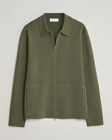 Tiger of Sweden Celyn Knitted Full Zip Kalamata Green – Grön