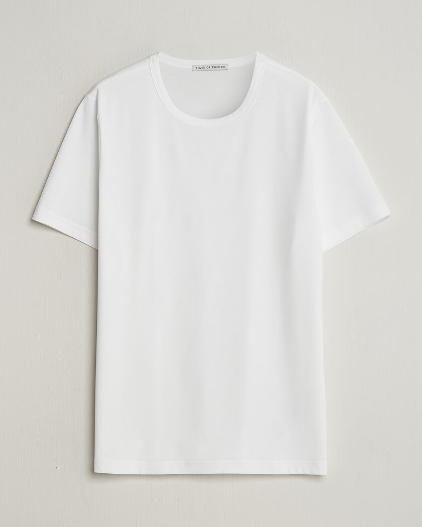 Tiger of Sweden Olaf Mercerized Cotton T-Shirt Pure White – Vit