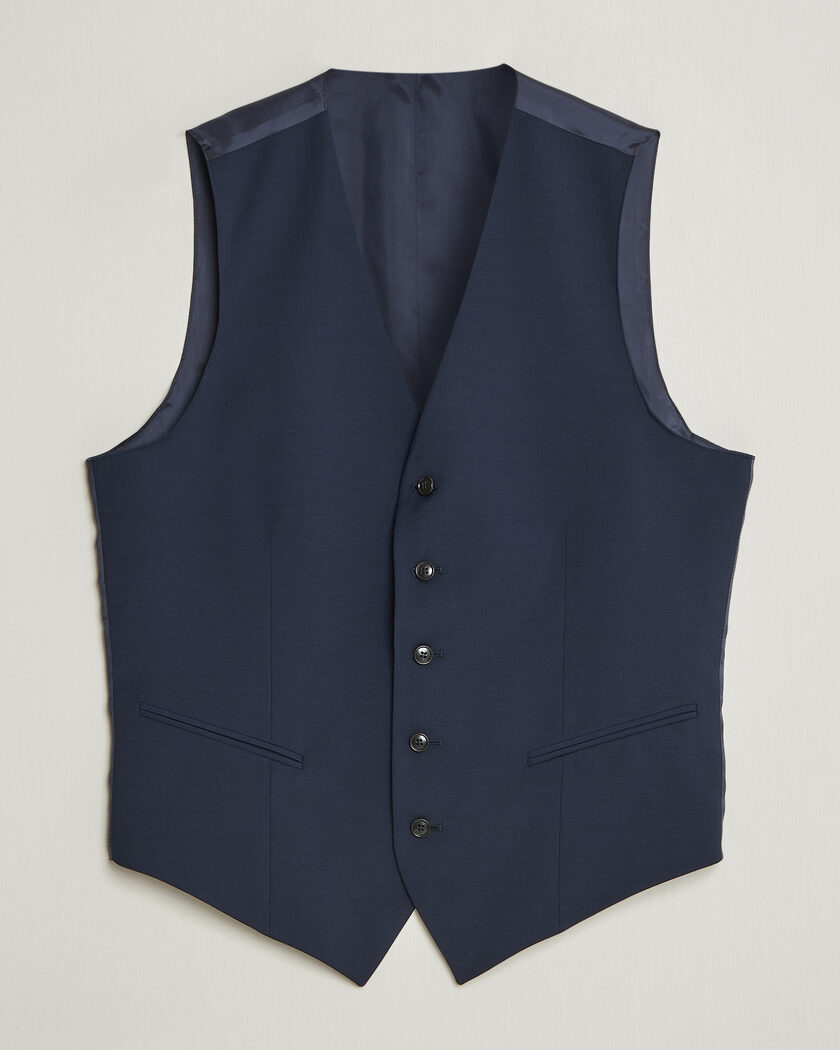 Tiger of Sweden Winston Wool Travel Waistcoat Royal Blue – Blå