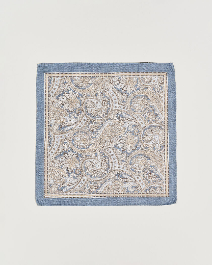 Amanda Christensen Silk Shappe Double Faced Pocket Square Navy – Blå