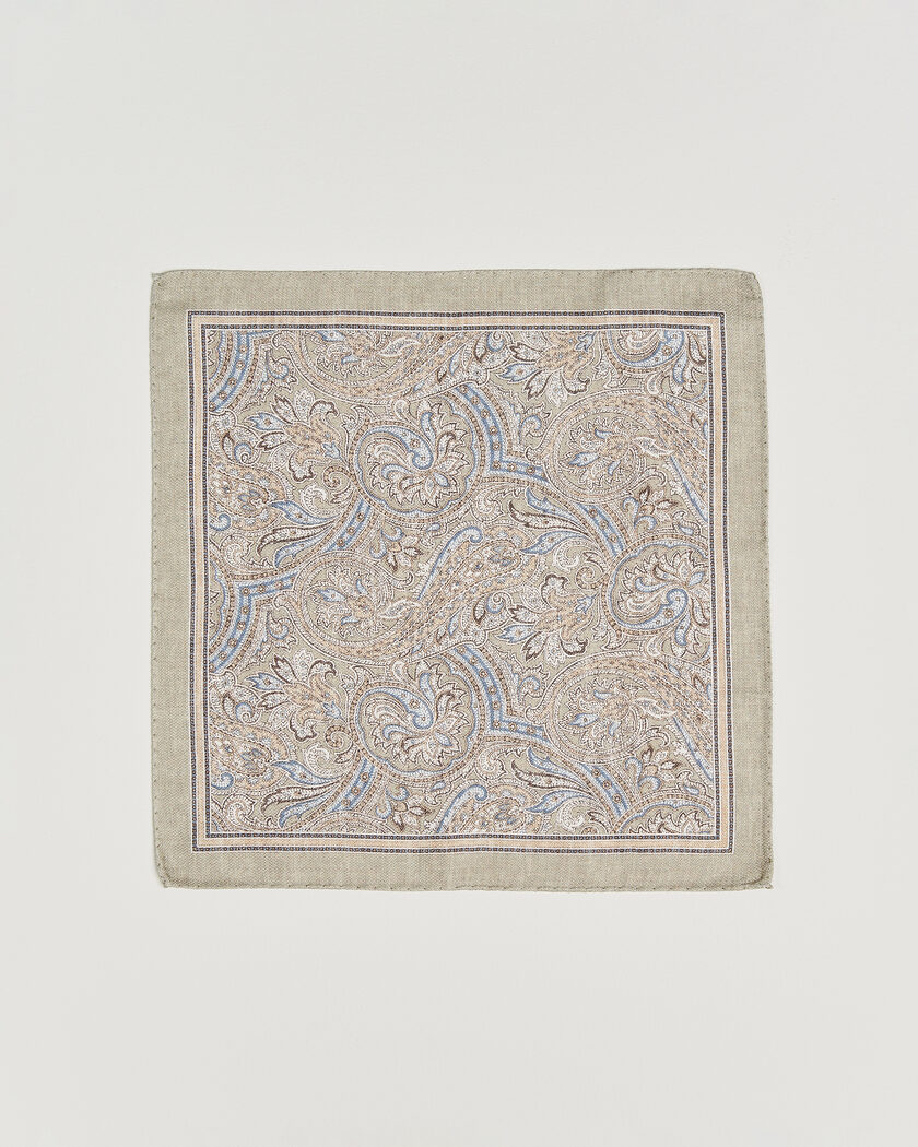 Amanda Christensen Silk Shappe Double Faced Pocket Square Green – Grön