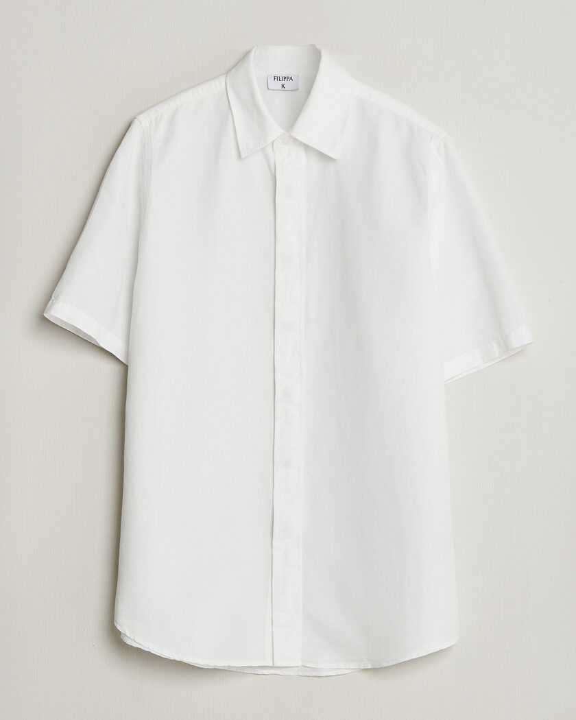 Filippa K Cotton/Linen Short Sleeve Shirt White – Vit