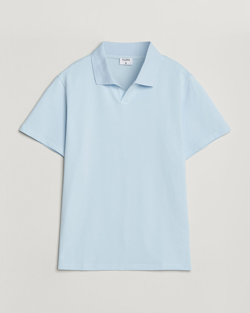 Filippa K Soft Lycra Polo T-Shirt Frost Blue – Blå