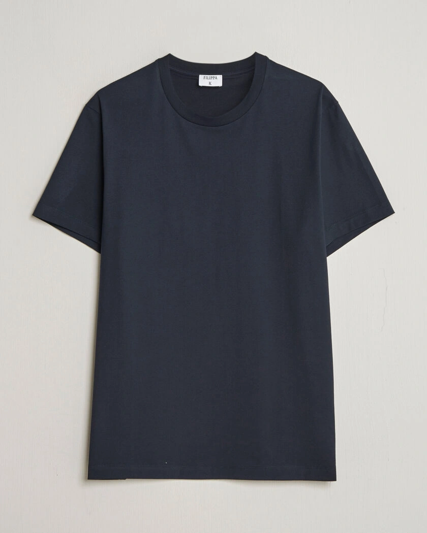 Filippa K Filip Crew Neck T-Shirt Navy – Blå