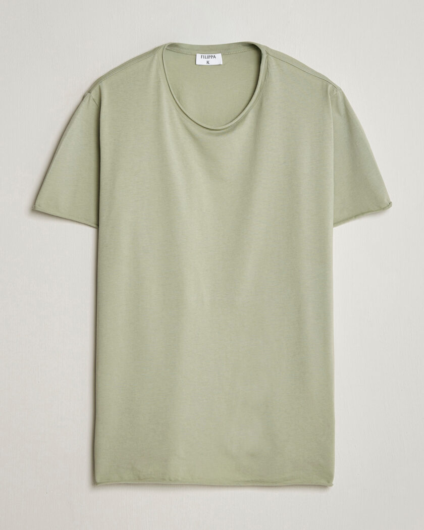 Filippa K Roll Neck Crew Neck T-Shirt Light Green – Grön