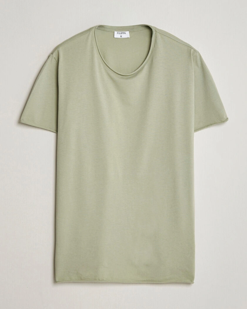 Filippa K Roll Neck Crew Neck T-Shirt Light Green – Grön
