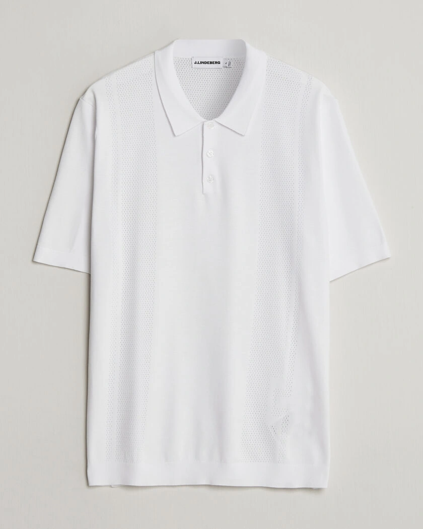 J.Lindeberg Reymond Knit Polo White – Vit