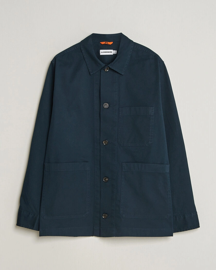 J.Lindeberg Easton Cotton Overshirt JL Navy – Blå