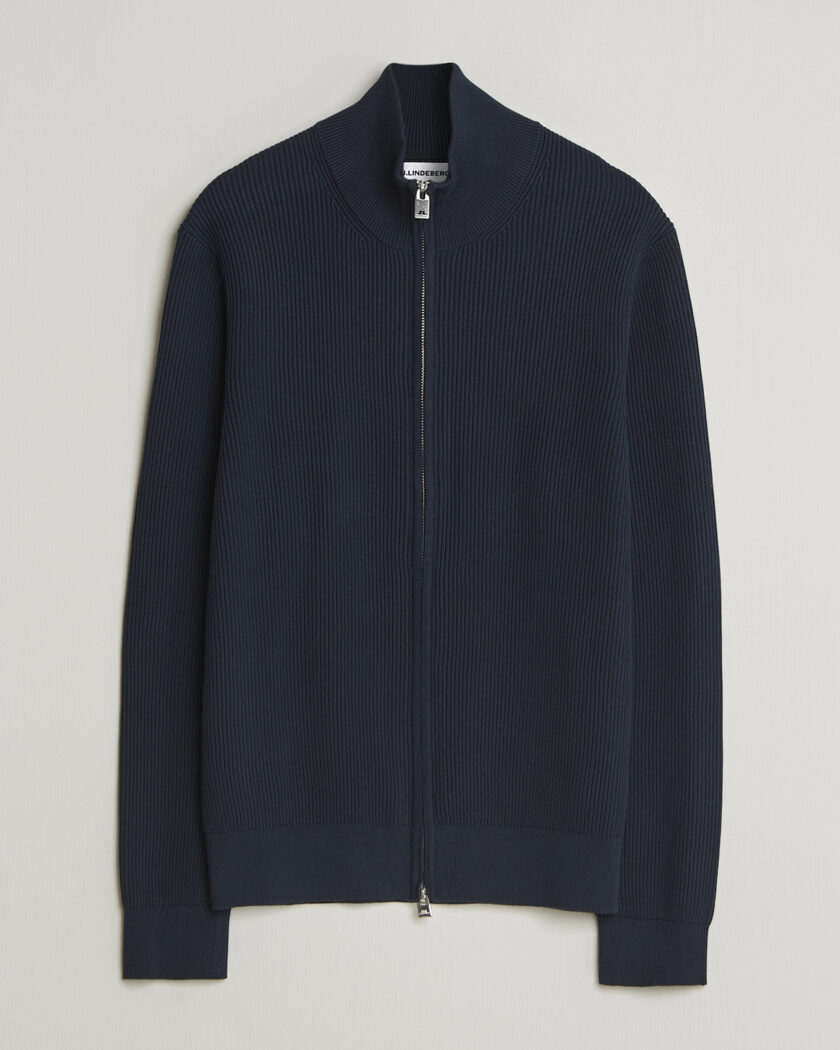 J.Lindeberg Alexis Full Zip Cardigan JL Navy – Blå