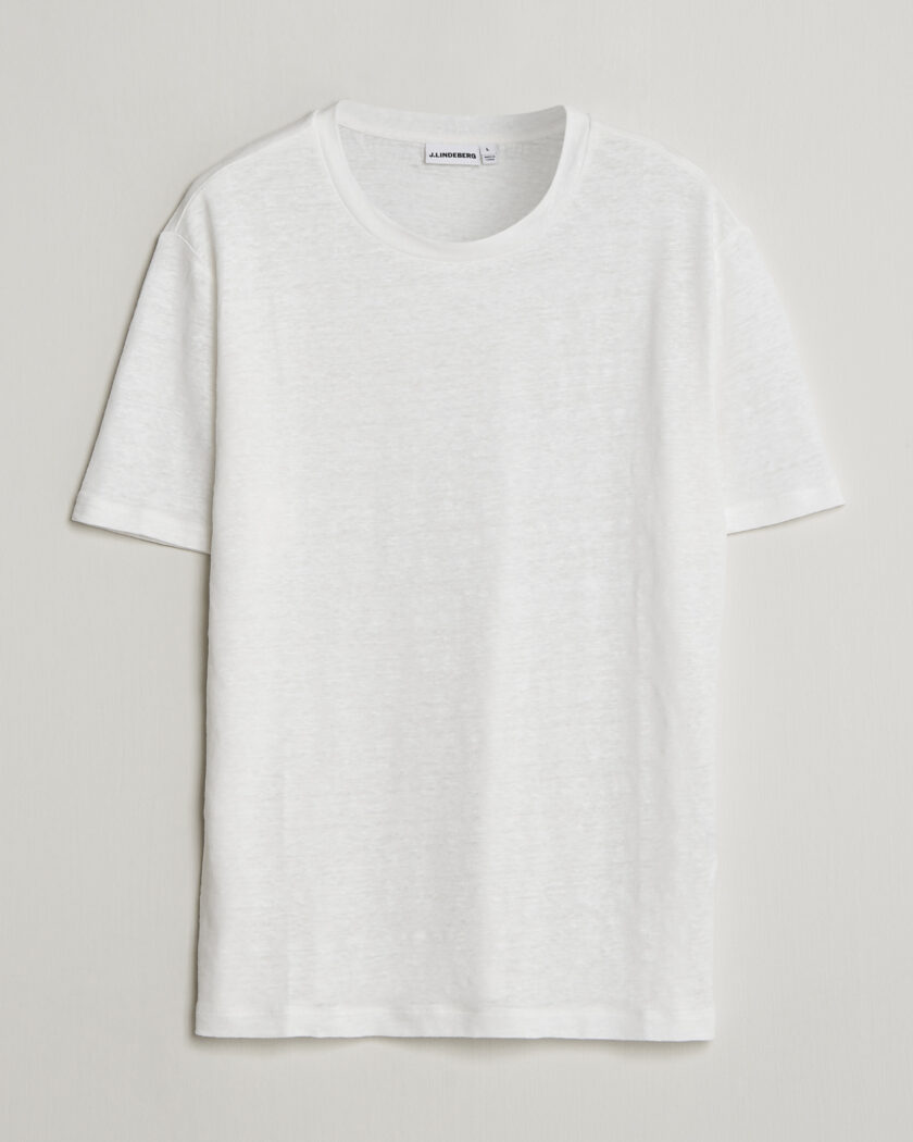 J.Lindeberg Coma Linen T-Shirt White – Vit