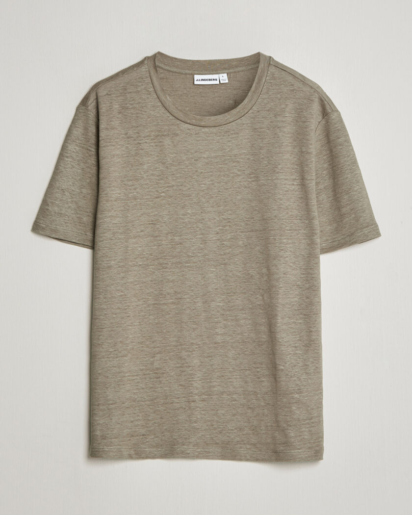 J.Lindeberg Coma Linen T-Shirt Brindle – Grön
