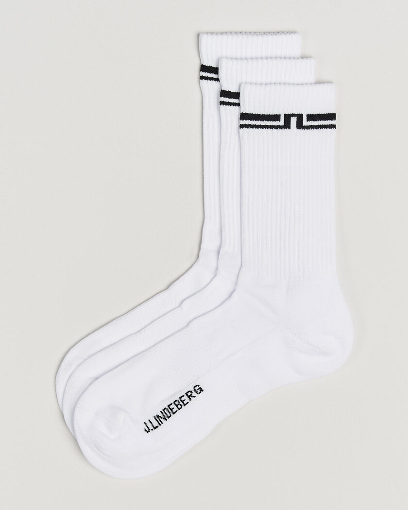 J.Lindeberg Johnson 3-Pack Socks White – Vit