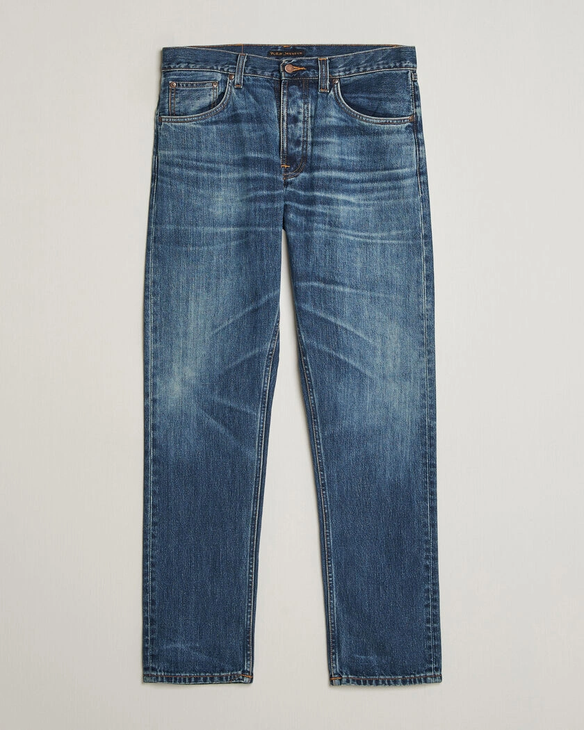 Nudie Jeans Steady Eddie II Jeans Muted Tracks – Blå