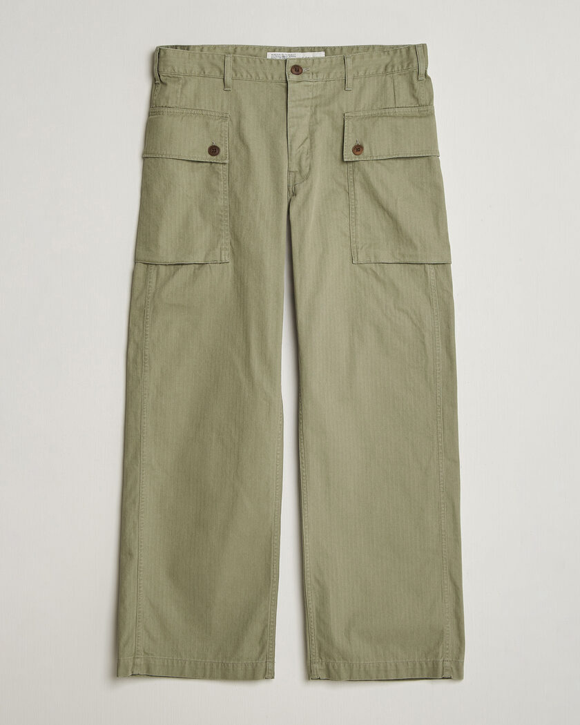 Nudie Jeans Loud Larry Pants Pale Green – Grön