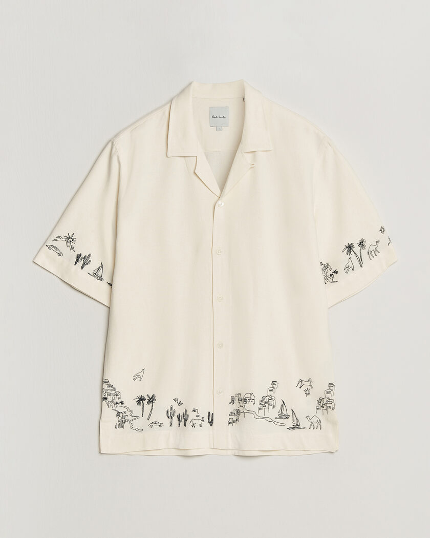  Paul Smith Embroidered Short Sleeve Shirt White – Vit