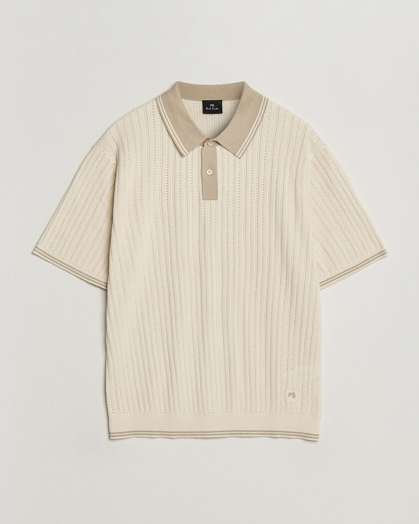 PS Paul Smith Cotton Knitted Polo White – Vit