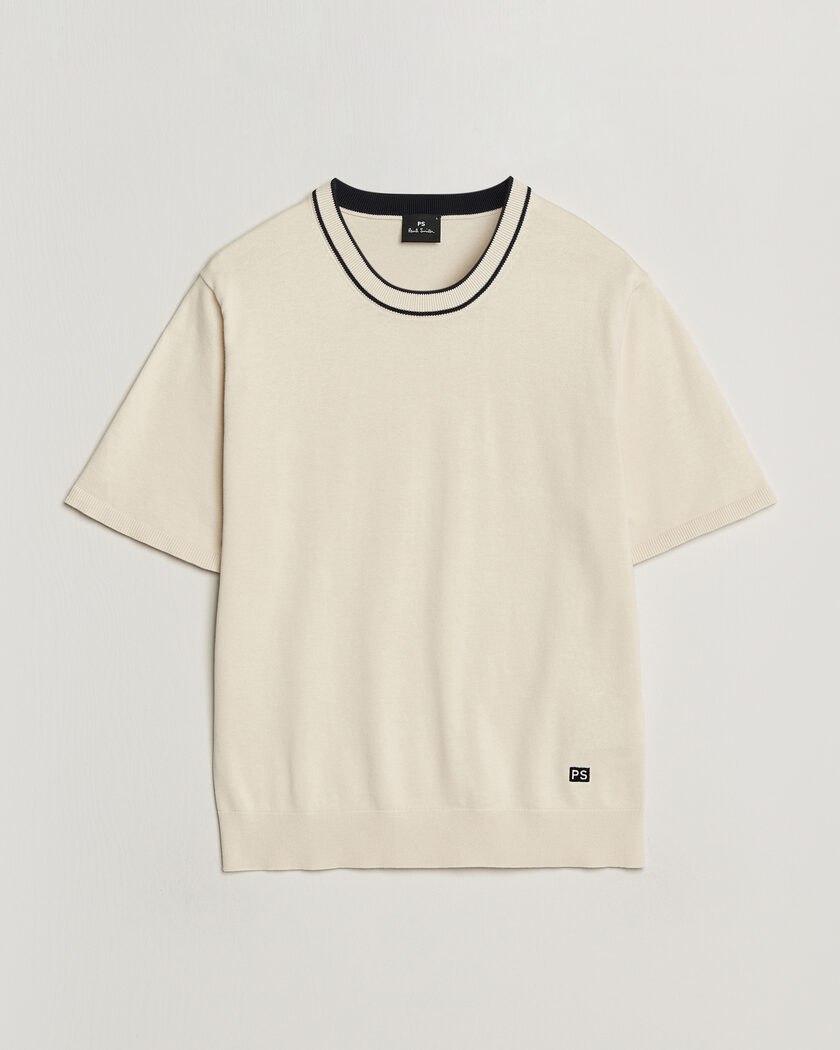 PS Paul Smith Cotton Knitted T-Shirt White – Vit