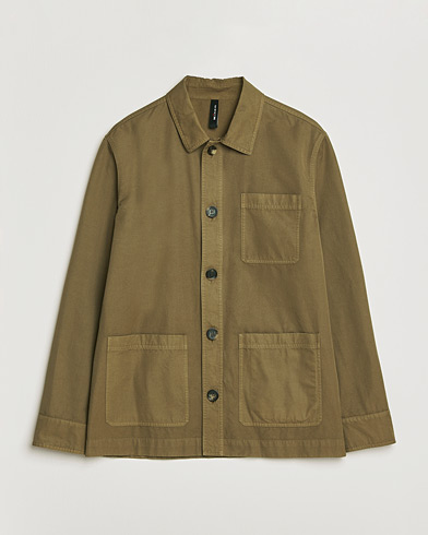 Kiton Cotton Canvas Chore Jacket Military – Grön